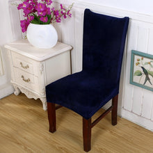 Load image into Gallery viewer, Velvet Dining Chair Cover Dustproof Stretch Chair Covers