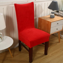 Load image into Gallery viewer, Velvet Dining Chair Cover Dustproof Stretch Chair Covers
