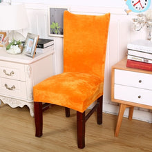 Load image into Gallery viewer, Velvet Dining Chair Cover Dustproof Stretch Chair Covers