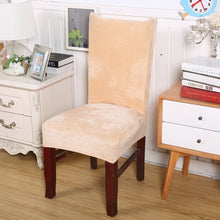 Load image into Gallery viewer, Velvet Dining Chair Cover Dustproof Stretch Chair Covers