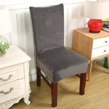 Load image into Gallery viewer, Velvet Dining Chair Cover Dustproof Stretch Chair Covers