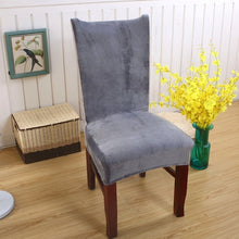 Load image into Gallery viewer, Velvet Dining Chair Cover Dustproof Stretch Chair Covers