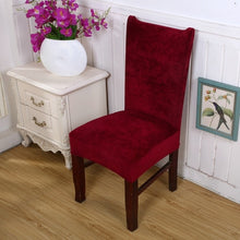Load image into Gallery viewer, Velvet Dining Chair Cover Dustproof Stretch Chair Covers
