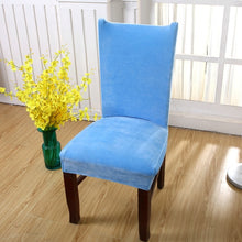 Load image into Gallery viewer, Velvet Dining Chair Cover Dustproof Stretch Chair Covers