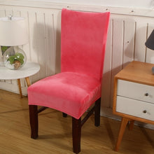 Load image into Gallery viewer, Velvet Dining Chair Cover Dustproof Stretch Chair Covers