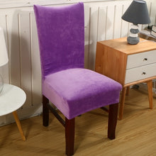 Load image into Gallery viewer, Velvet Dining Chair Cover Dustproof Stretch Chair Covers
