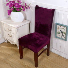Load image into Gallery viewer, Velvet Dining Chair Cover Dustproof Stretch Chair Covers