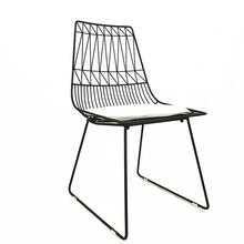 Load image into Gallery viewer, 100% metal steel Leisure Chair iron wire chair hollow back gold dining chair Metal Living Room Furniture Complimentary cushion