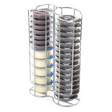 Load image into Gallery viewer, Top 32 Coffee Pod Holder Revolving Coffee Pod Holder Tassimo Capsules Stand Chrome Coffee Holder Stand Storage Coffeeware Sets