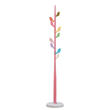 Load image into Gallery viewer, Fashion color coat rack metal plastic coat hat rack Creative children's rack leaf hook children furniture Living room furniture
