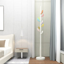 Load image into Gallery viewer, Fashion color coat rack metal plastic coat hat rack Creative children's rack leaf hook children furniture Living room furniture
