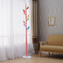 Load image into Gallery viewer, Fashion color coat rack metal plastic coat hat rack Creative children's rack leaf hook children furniture Living room furniture