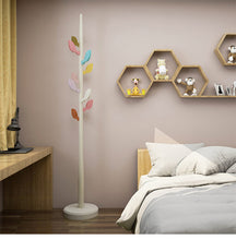 Load image into Gallery viewer, Fashion color coat rack metal plastic coat hat rack Creative children's rack leaf hook children furniture Living room furniture