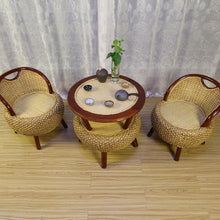 Load image into Gallery viewer, Luxury Round Rattan Garden Furniture Rattan Table Rattan Chair Set