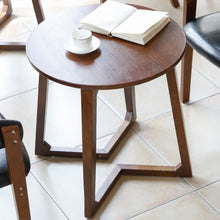 Load image into Gallery viewer, 100% Wooden Tea Table round small coffee table creative Nordic round small side table