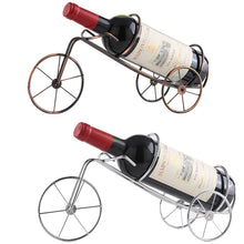 Load image into Gallery viewer, Stylish wrought iron wine rack whisky wine bottle holder stand,Retro bike shape wine rack Bar kosagi activities