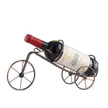 Load image into Gallery viewer, Stylish wrought iron wine rack whisky wine bottle holder stand,Retro bike shape wine rack Bar kosagi activities