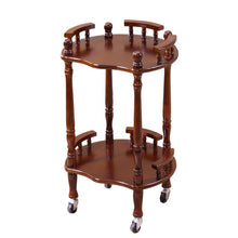 Load image into Gallery viewer, Wood Tea Table Wheeled brake Round square small coffee table sofa side table