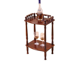 Load image into Gallery viewer, Wood Tea Table Wheeled brake Round square small coffee table sofa side table