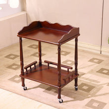 Load image into Gallery viewer, Wood Tea Table Wheeled brake Round square small coffee table sofa side table