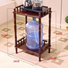 Load image into Gallery viewer, Wood Tea Table Wheeled brake Round square small coffee table sofa side table
