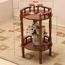 Load image into Gallery viewer, Wood Tea Table Wheeled brake Round square small coffee table sofa side table