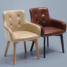 Load image into Gallery viewer, Luxury louis chair 100% wood PU leather loung chair leisure sofa armchair office chair conference chair living room furniture