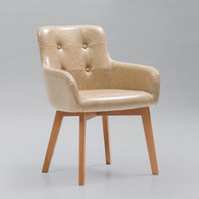 Load image into Gallery viewer, Luxury louis chair 100% wood PU leather loung chair leisure sofa armchair office chair conference chair living room furniture
