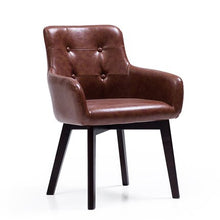 Load image into Gallery viewer, Luxury louis chair 100% wood PU leather loung chair leisure sofa armchair office chair conference chair living room furniture