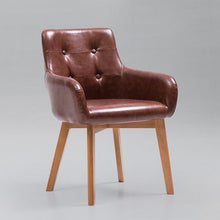 Load image into Gallery viewer, Luxury louis chair 100% wood PU leather loung chair leisure sofa armchair office chair conference chair living room furniture