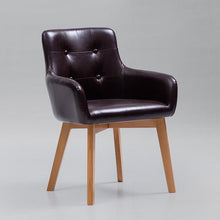 Load image into Gallery viewer, Luxury louis chair 100% wood PU leather loung chair leisure sofa armchair office chair conference chair living room furniture