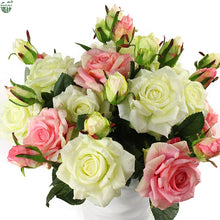 Load image into Gallery viewer, Real Touch Rose Sets Bouquet Latex Coated Silk Flower Home/Wedding/Marrige/Party Decoration Flower Decorative Artificial Flowers