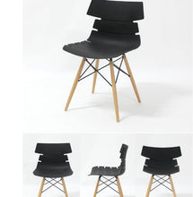 Load image into Gallery viewer, Fashion 100% Wooden &amp; Plastic chair,white,blue,dining chair