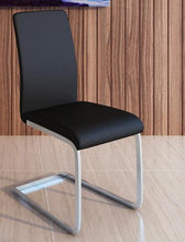 Load image into Gallery viewer, dining chair iron leather chair metal PU leather dining chair black and white chair