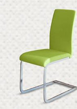 Load image into Gallery viewer, dining chair iron leather chair metal PU leather dining chair black and white chair