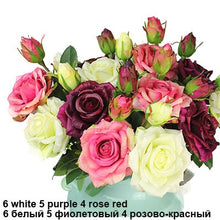 Load image into Gallery viewer, Real Touch Rose Sets Bouquet Latex Coated Silk Flower Home/Wedding/Marrige/Party Decoration Flower Decorative Artificial Flowers