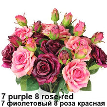 Load image into Gallery viewer, Real Touch Rose Sets Bouquet Latex Coated Silk Flower Home/Wedding/Marrige/Party Decoration Flower Decorative Artificial Flowers