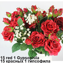 Load image into Gallery viewer, Real Touch Rose Sets Bouquet Latex Coated Silk Flower Home/Wedding/Marrige/Party Decoration Flower Decorative Artificial Flowers