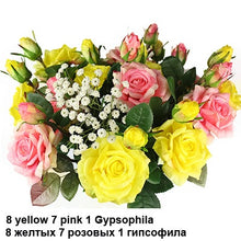 Load image into Gallery viewer, Real Touch Rose Sets Bouquet Latex Coated Silk Flower Home/Wedding/Marrige/Party Decoration Flower Decorative Artificial Flowers