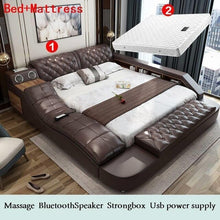 Load image into Gallery viewer, Tempat Tidur Tingkat Modern Infantil Quarto Box Ranza Mobili Per La Casa Leather Cama bedroom Furniture Mueble De Dormitorio Bed