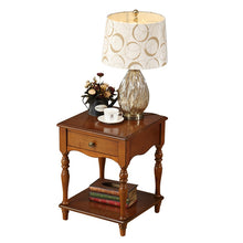 Load image into Gallery viewer, table with drawer tea table telephone coffee table square bedside table