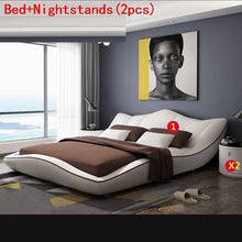 Load image into Gallery viewer, Meuble Maison Ranza Literas Set Room Mobili Per La Casa Modern Leather Cama Moderna Mueble De Dormitorio bedroom Furniture Bed