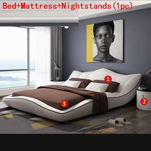 Load image into Gallery viewer, Meuble Maison Ranza Literas Set Room Mobili Per La Casa Modern Leather Cama Moderna Mueble De Dormitorio bedroom Furniture Bed