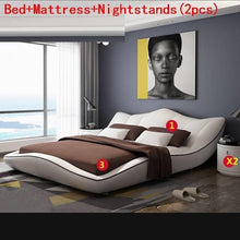 Load image into Gallery viewer, Meuble Maison Ranza Literas Set Room Mobili Per La Casa Modern Leather Cama Moderna Mueble De Dormitorio bedroom Furniture Bed