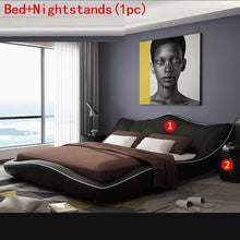 Load image into Gallery viewer, Meuble Maison Ranza Literas Set Room Mobili Per La Casa Modern Leather Cama Moderna Mueble De Dormitorio bedroom Furniture Bed