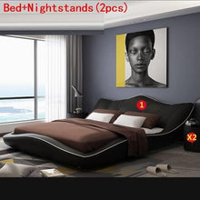 Load image into Gallery viewer, Meuble Maison Ranza Literas Set Room Mobili Per La Casa Modern Leather Cama Moderna Mueble De Dormitorio bedroom Furniture Bed
