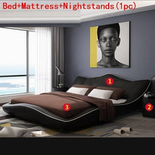 Load image into Gallery viewer, Meuble Maison Ranza Literas Set Room Mobili Per La Casa Modern Leather Cama Moderna Mueble De Dormitorio bedroom Furniture Bed