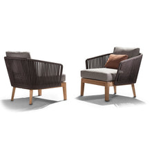 Load image into Gallery viewer, High quality 100% Wooden  outdoor leisure rattan sofa Indoor sofas