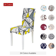 Load image into Gallery viewer, Floral Print Chair Cover Home Dining Elastic Chair Covers