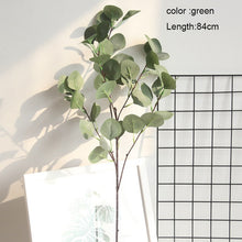 Load image into Gallery viewer, Silk Leaf Eucalyptus Artificial green Leaves For Wedding Decoration DIY Wreath Gift Scrapbooking Craft Apple Plants Fake Flower